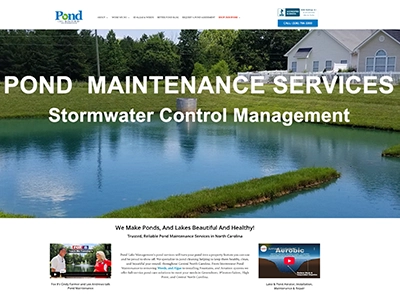 Pond Lake Management customer of Capstone Website Design